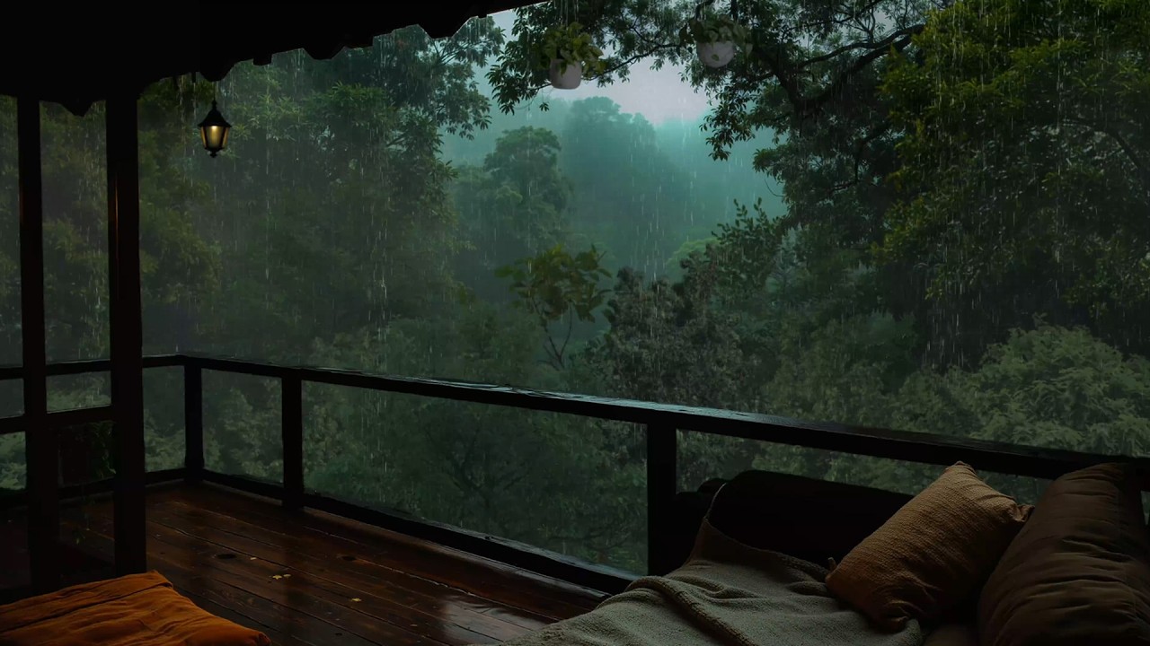 Rainy Day in Forest Ambience | Soft Rain Sounds to Relaxation and Stress Relief