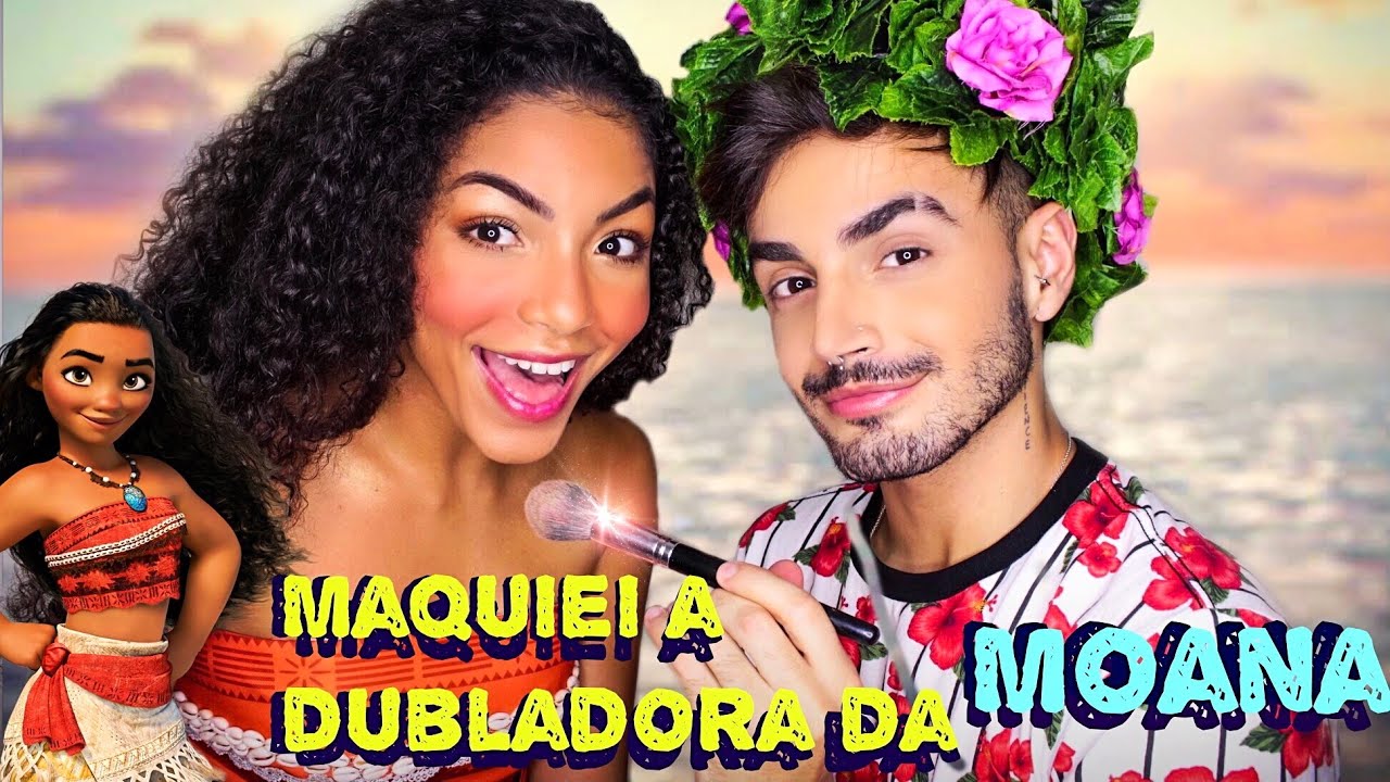 I REALLY DID MOANA'S MAKEUP 😱🌊 | Victor Nogueira ft. Any Gabrielly