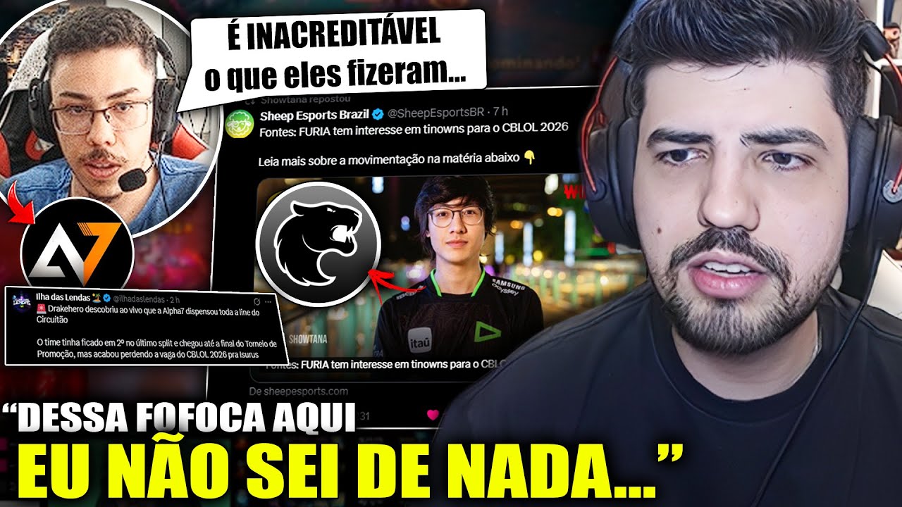 BOMBA! Drakehero &eacute; DISPENSADO AO VIVO e REVOLTA comunidade! Rob&ocirc; sobre TINOWNS na F&Uacute;RIA