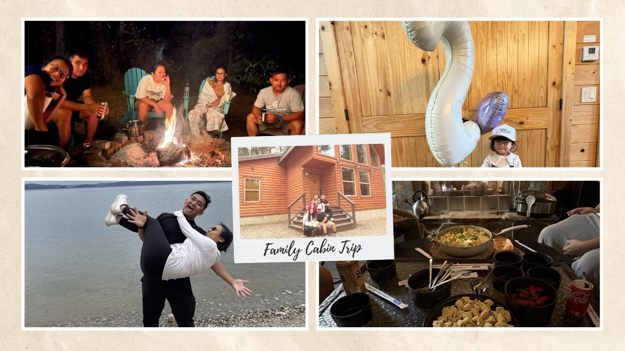 FAMILY CABIN TRIP TO BROKEN BOW🚘| Cabin tour⛺ , Nuami's birthday🎂, Cozy night, adventure, hot tub 🛀🏼