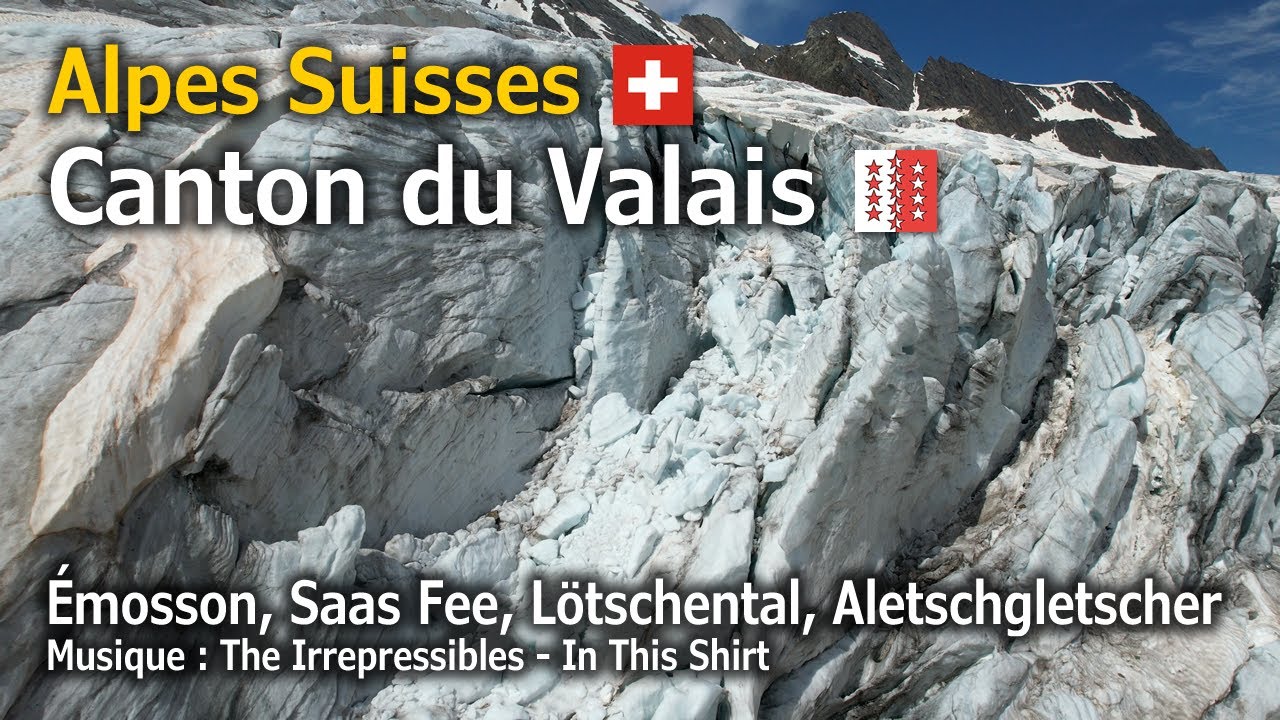 Vues aériennes du Valais Suisse (Émosson, Saas Fee, Lötschental, Aletsch) - Juillet 2024 | 4K UHD