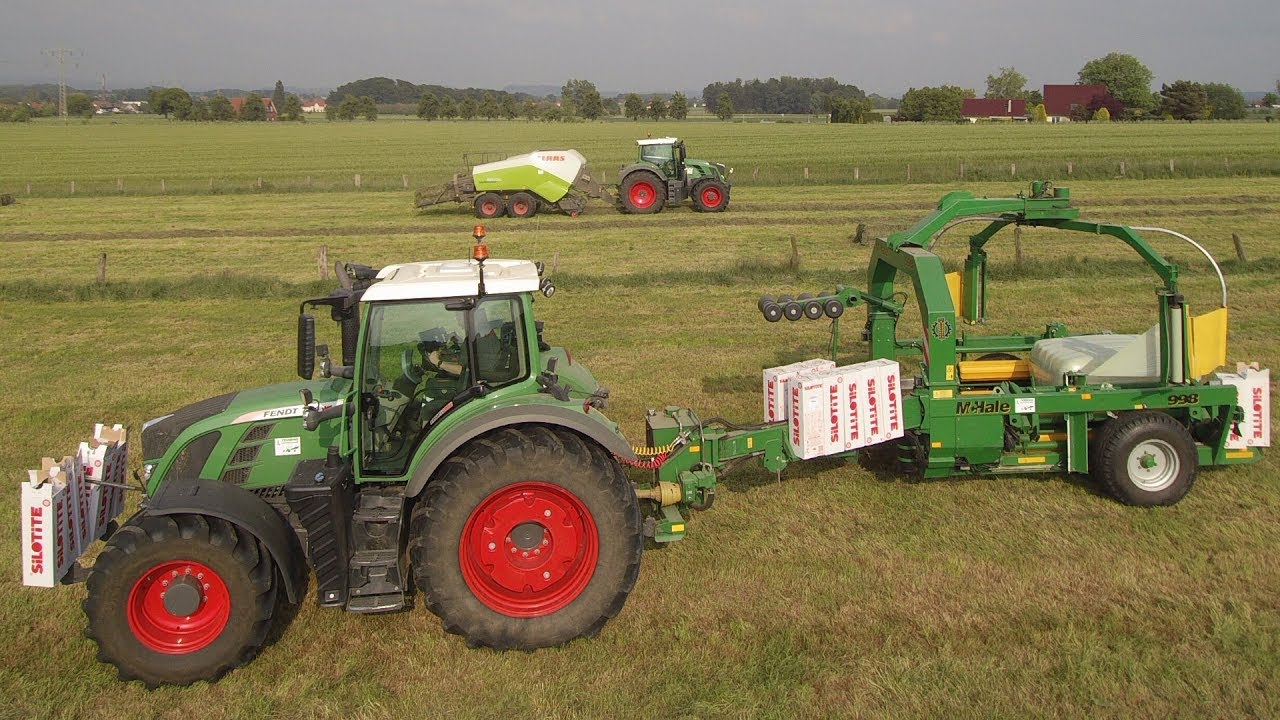 Quaderballensilage Claas Quadrant 3200RC McHale998 Fendt Vario by Agrartechnik Werther