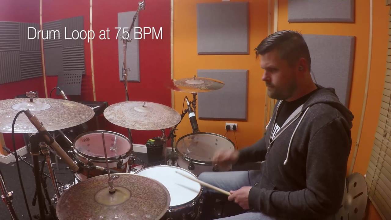 75 bpm - Simple Straight Beat - LIVE Drum Track/Loop/Metronome