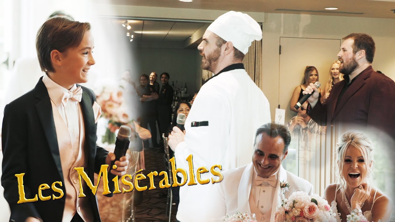 EPIC Wedding Les Mis FLASH MOB - One Day More! Watch until the surprise ending!!