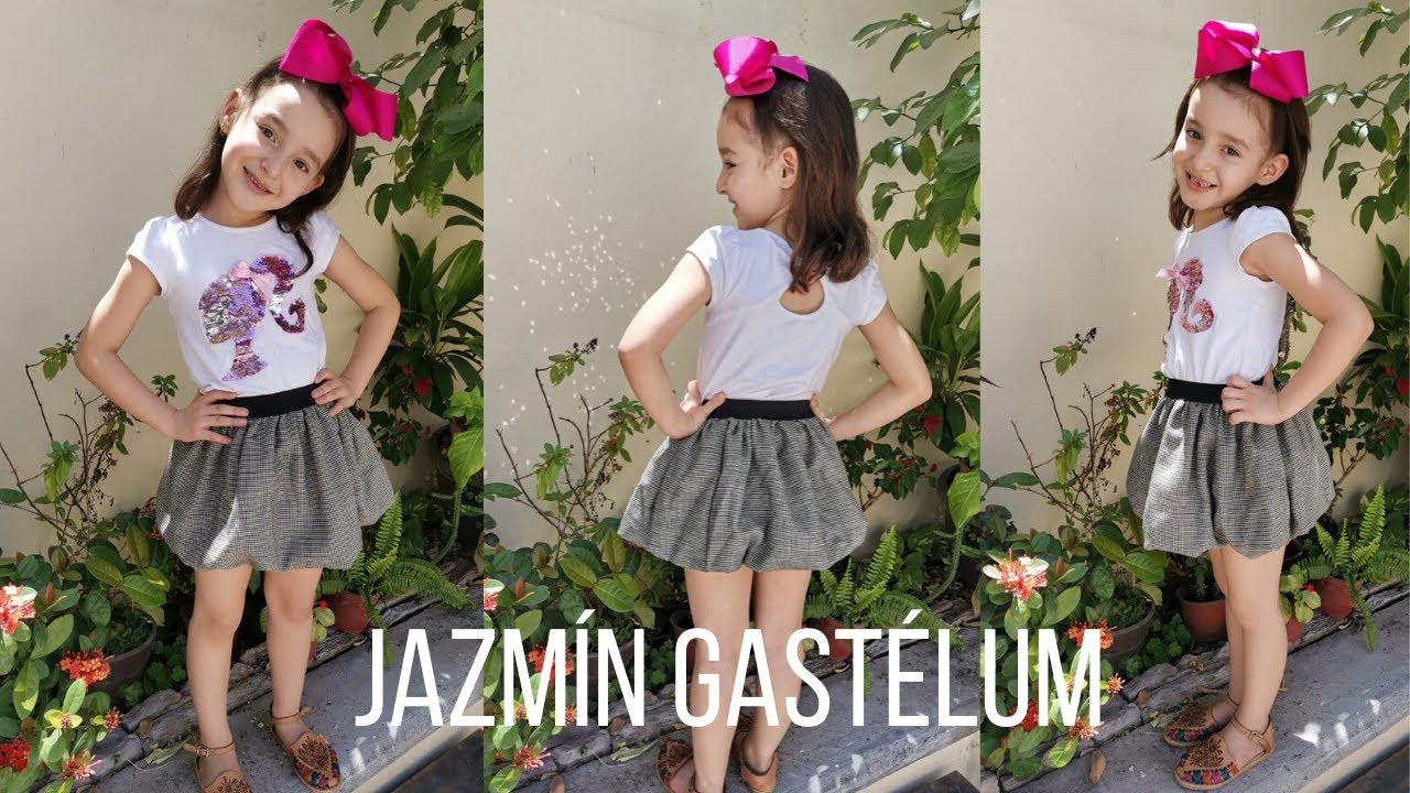 Como Hacer una Falda Para Ni&ntilde;a F&aacute;cil - Jazmin Gastelum