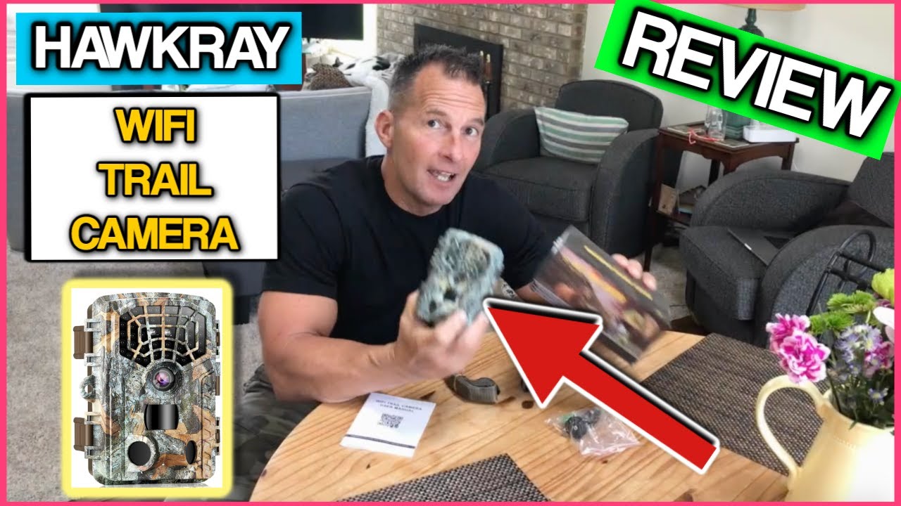 HAWKRAY WiFi Bluetooth Trail Camera 48MP 4K, Game Hunting Cameras with Night Vision Motion Activated