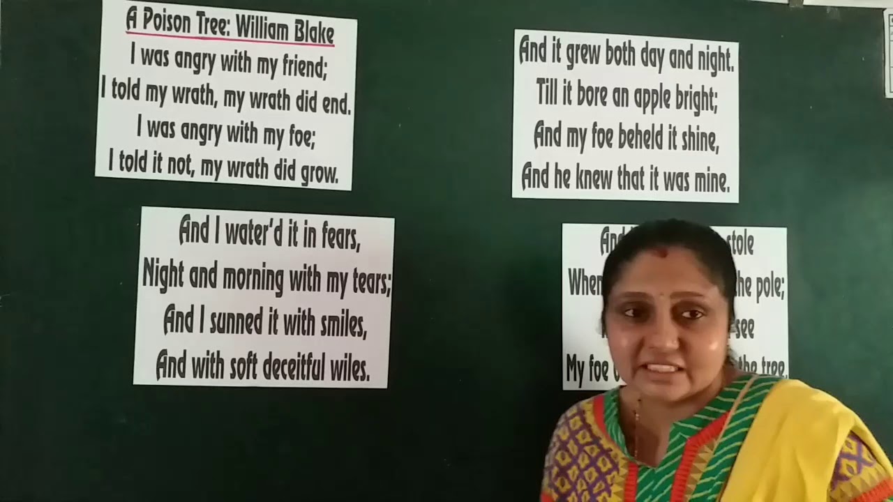X Standard English - Poem 2 - A Poison Tree