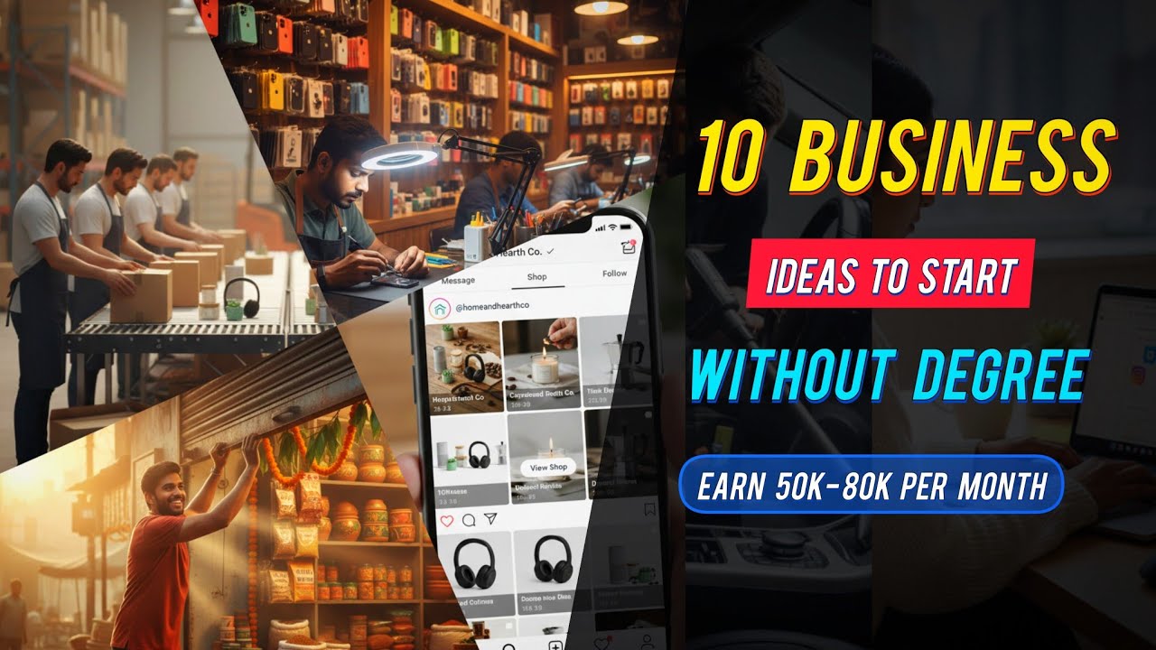 10 Successful Businesses to Start Without Any Degree in India | Hindi | Shy Niche