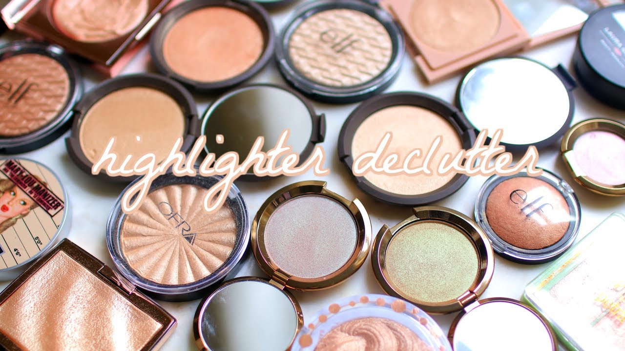 HIGHLIGHTER DECLUTTER 2019! CUTTING MY COLLECTION IN HALF