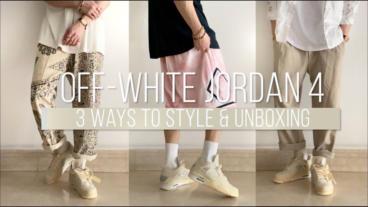 3 WAYS TO STYLE: OFF-WHITE JORDAN 4 SAIL UNBOXING & ON FEET  |  @TIMOTHYKOH_