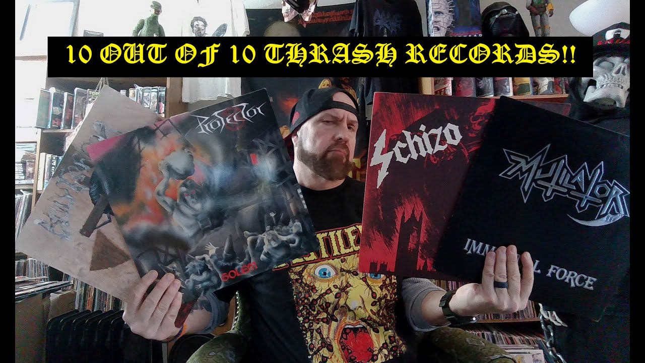 1O OUT OF 10 THRASH METAL RECORDS!! NO BIG 4 US OR GERMAN! OG PRESS VINYL ...CRUSHING STUFF! 80S!