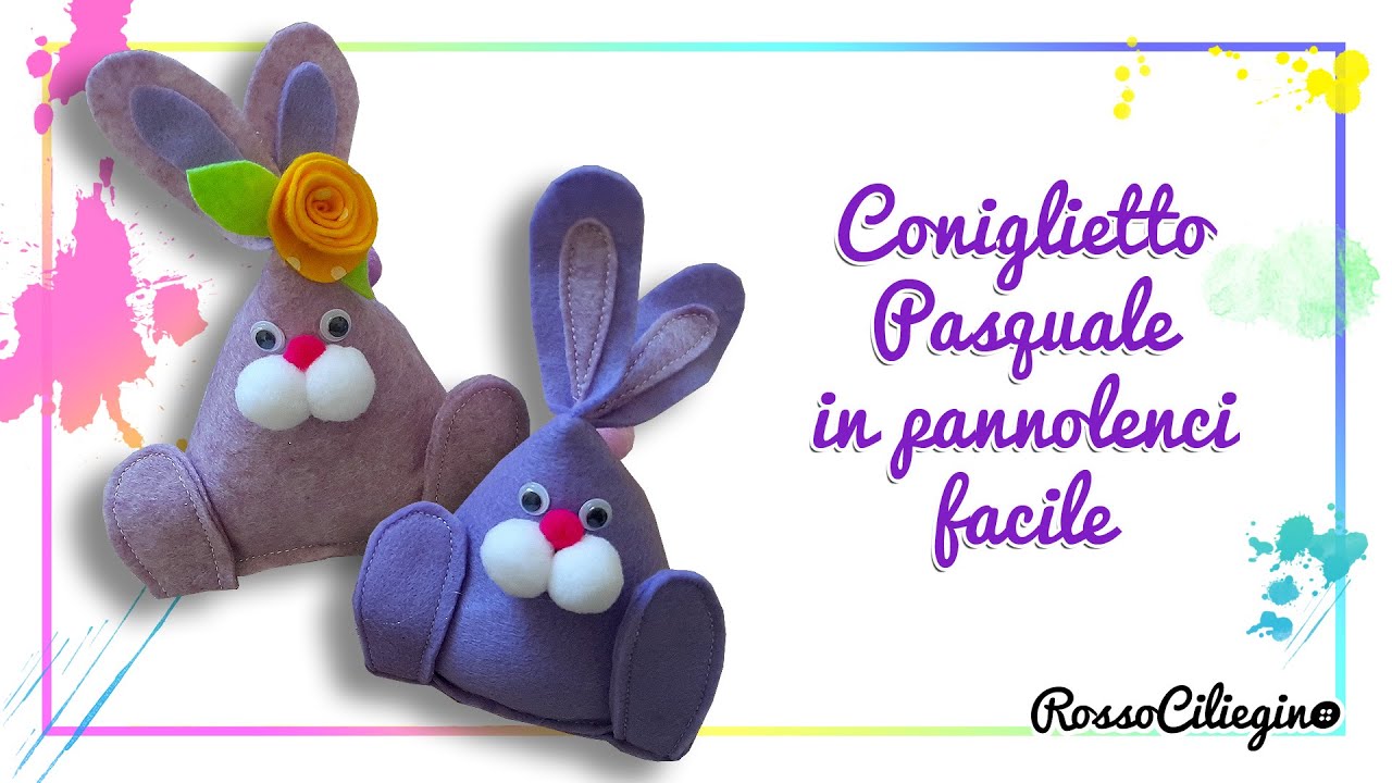 Coniglietto Pasquale in pannolenci facilissimo - #cucitocreativo #pasqua #easter #sewingtutorial