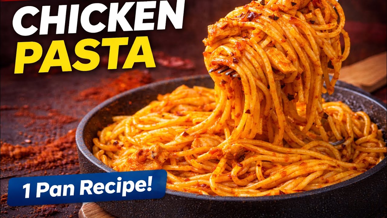 Street Style Chicken Pasta 🔥 20 Min Recipe!