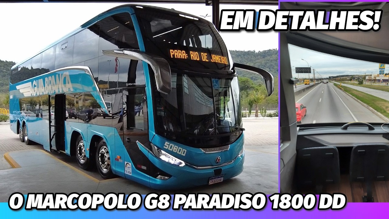 CONHEÇA o MARCOPOLO PARADISO G8 1800 DD da ÁGUIA BRANCA!