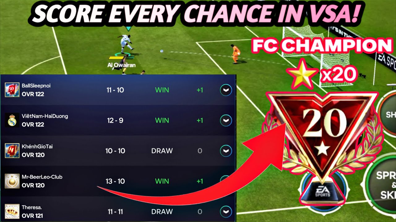 Вот как лучшие игроки всегда выигрывают VSA! FC MOBILE 26