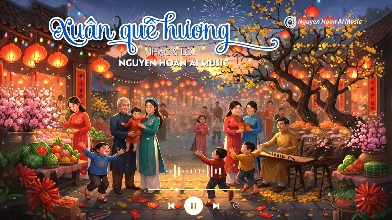XUÂN QUÊ HƯƠNG | Nhạc Tết Italo Disco nhộn nhịp | Nguyen Hoan AI Music