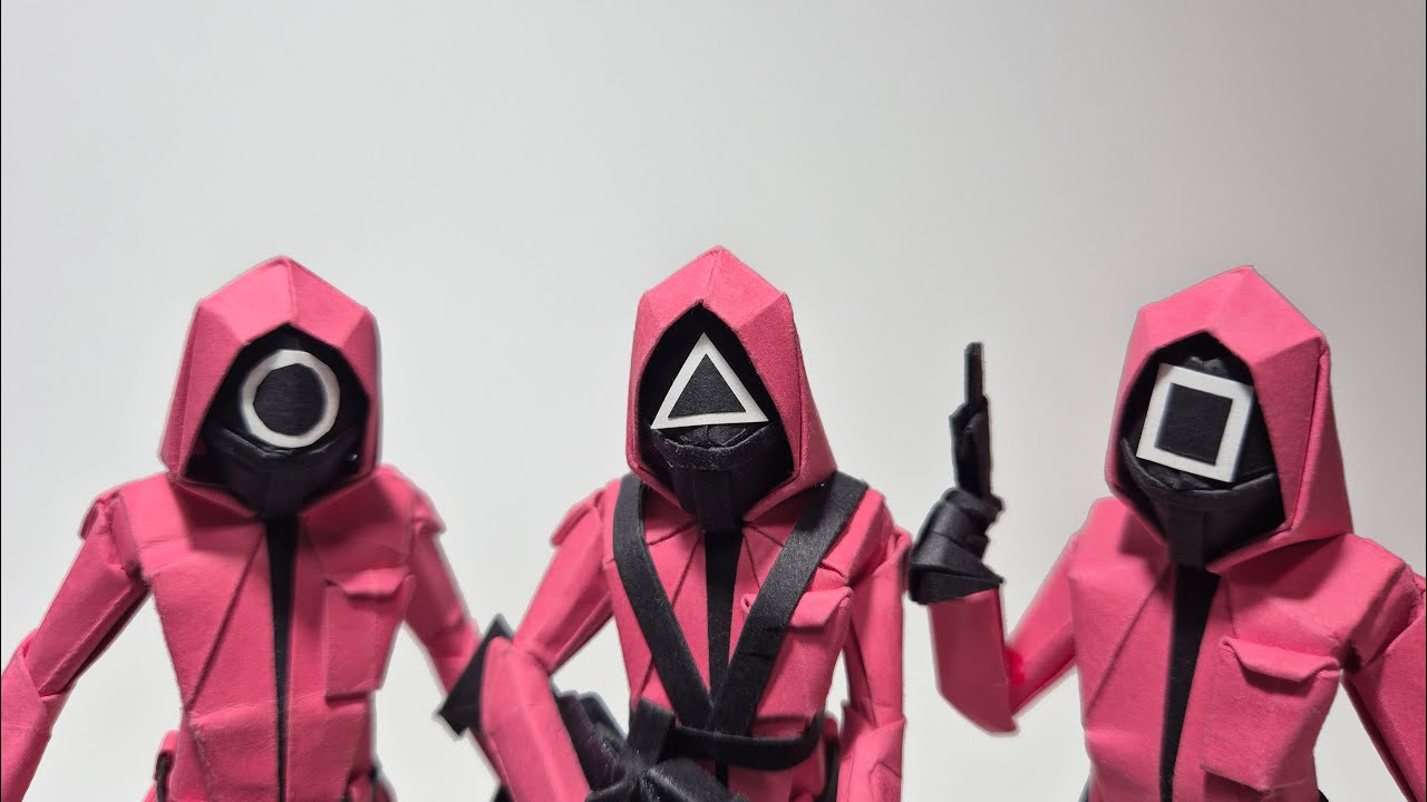 종이로 오징어게임2 진행요원 만들기