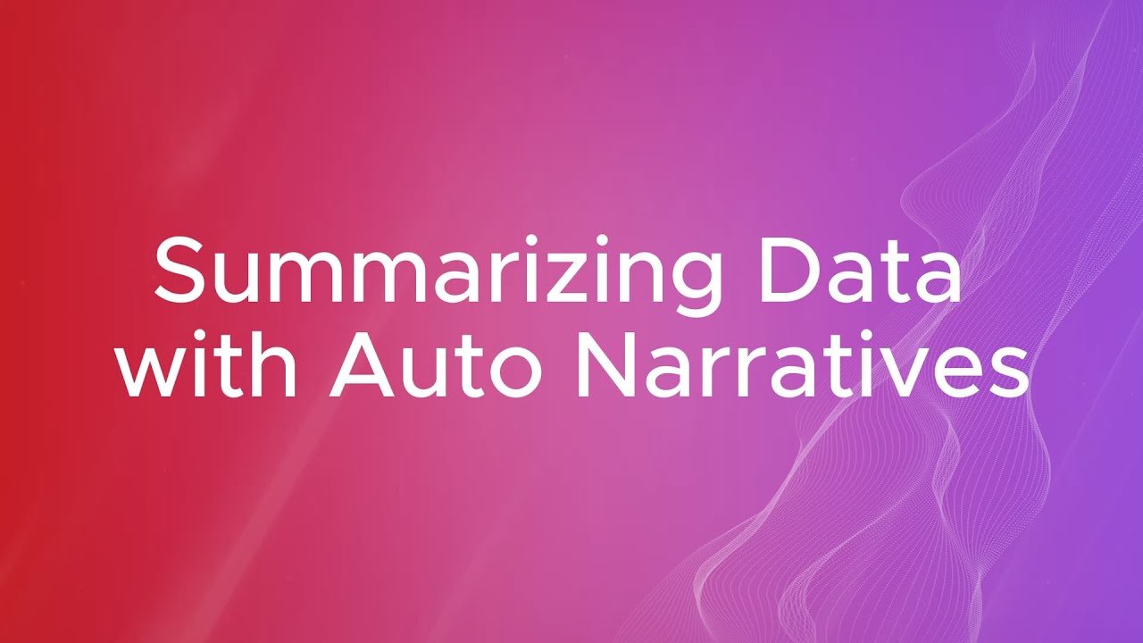 MicroStrategy Auto Narratives Turorial