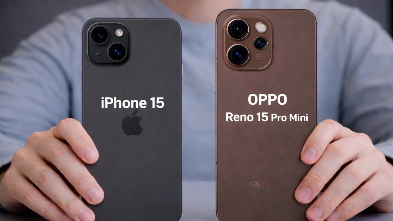 OPPO Reno 15 Pro Mini vs iPhone 15 🔥 Full Comparison | Camera, Performance & Price | iPhone 15 