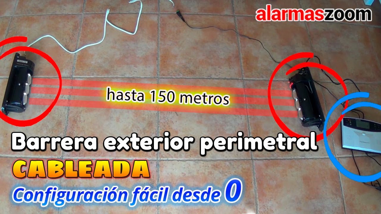 Barrera exterior perimetral cableada para alarmas  🚨  Configuración desde 0