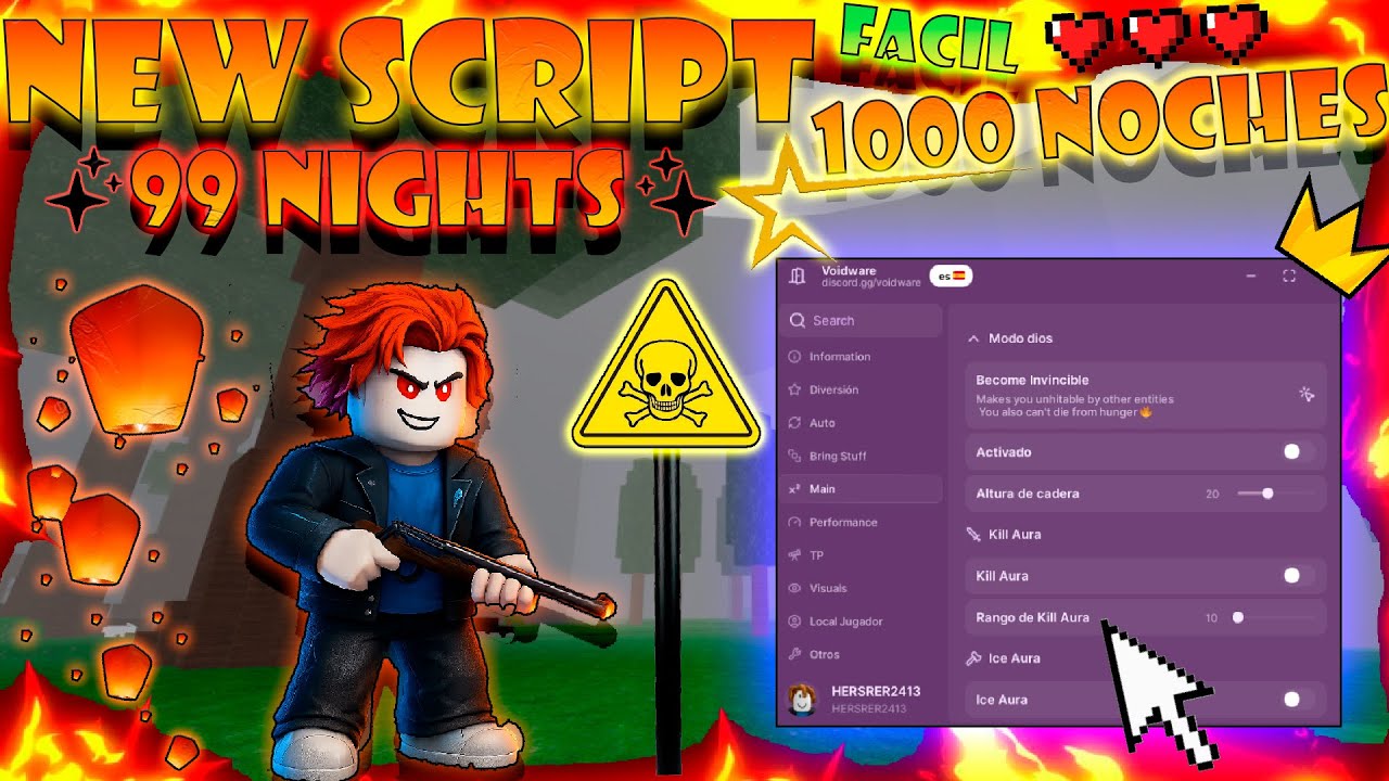 🌞 EL MEJOR SCRIPT 99 NOCHES EN EL BOSQUE SIN LAG 🌞 | 🌜 1000 NIGHTS 🌜 | ✅ TRADUCIDO ✅ | 🛠️ ITEMS 🛠️ |