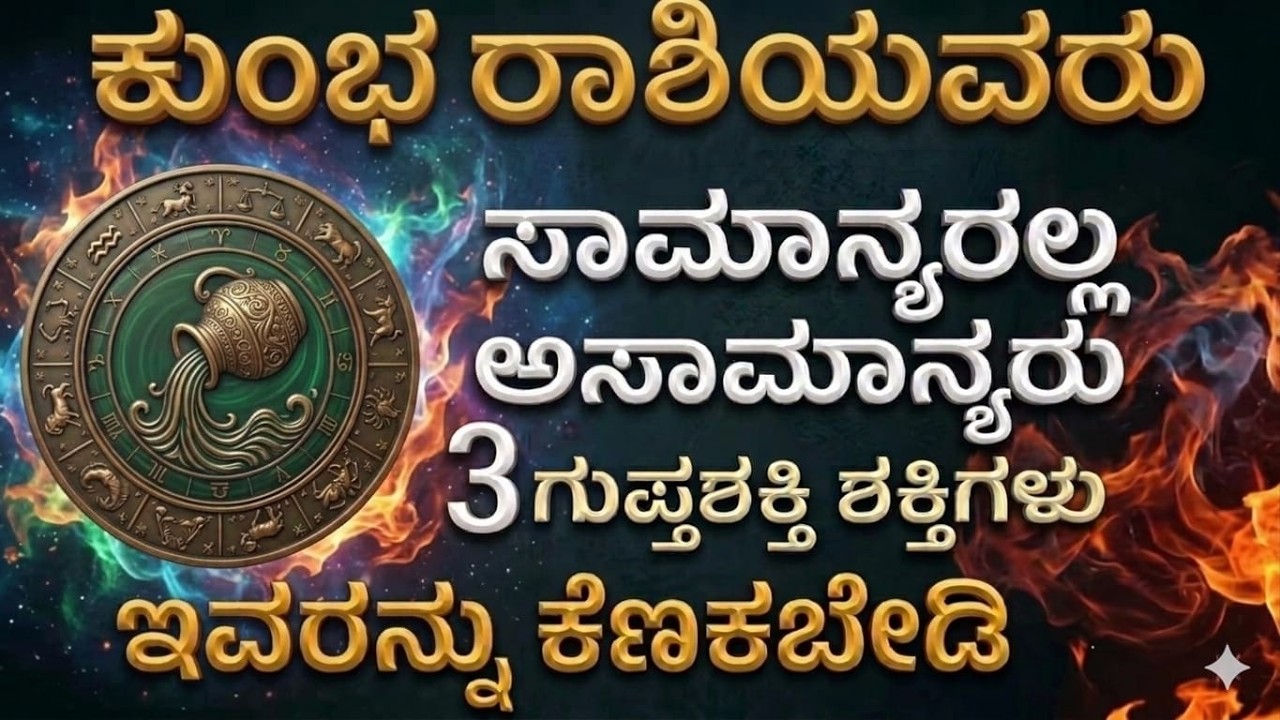 ಕುಂಭ ರಾಶಿಯವರು ಸಾಮಾನ್ಯರಲ್ಲ ಅಸಾಮಾನ್ಯರು | Aquarius People Are Not Ordinary, They Are Extraordinary