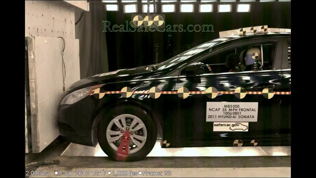 Hyundai Sonata (2011-2013) Crash Tests (Side-Pole, Front, Side)