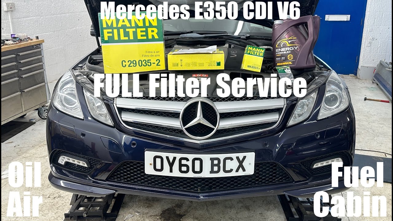 Mercedes W212 A207 C207 E350 CDI V6 Full Service How To DIY Oil Air Fuel Cabin Filters