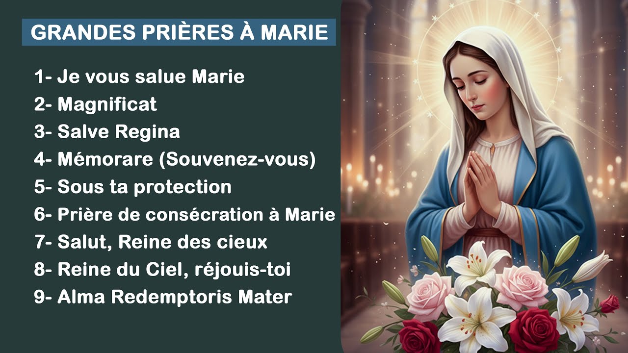 🌹 Chants et Prières Mariales Méditatives – Recueil de Grandes Prières à Marie 🌹