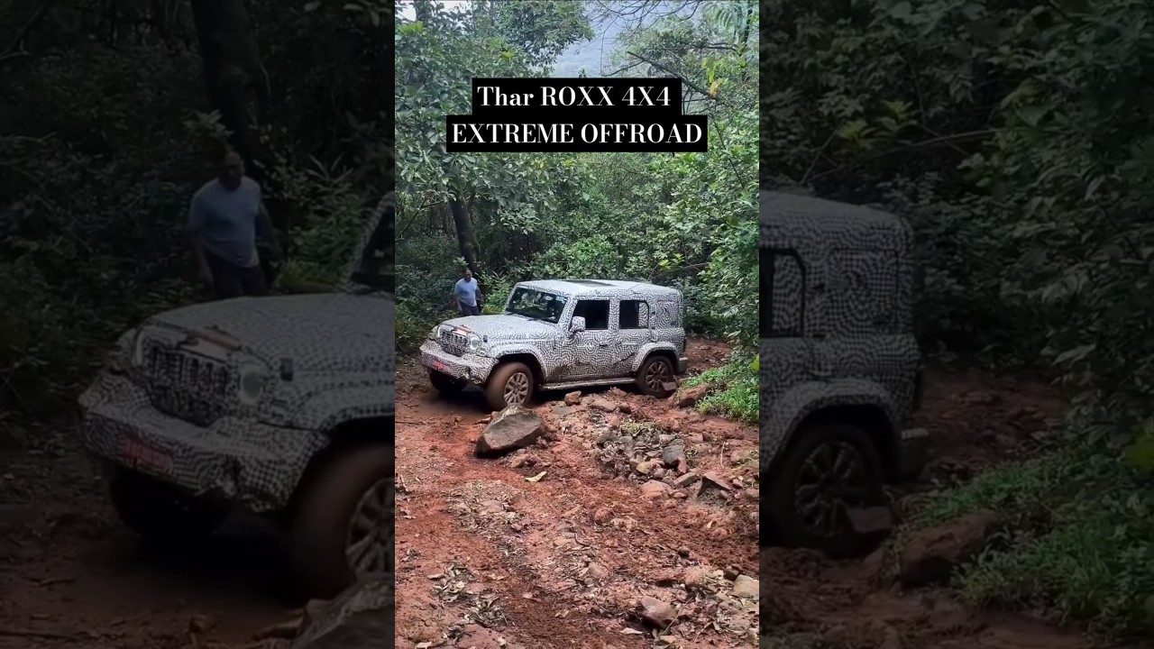 Driver Skill 🫡💀😱 Thar ROXX Off road Test #shorts #thar #tharroxx