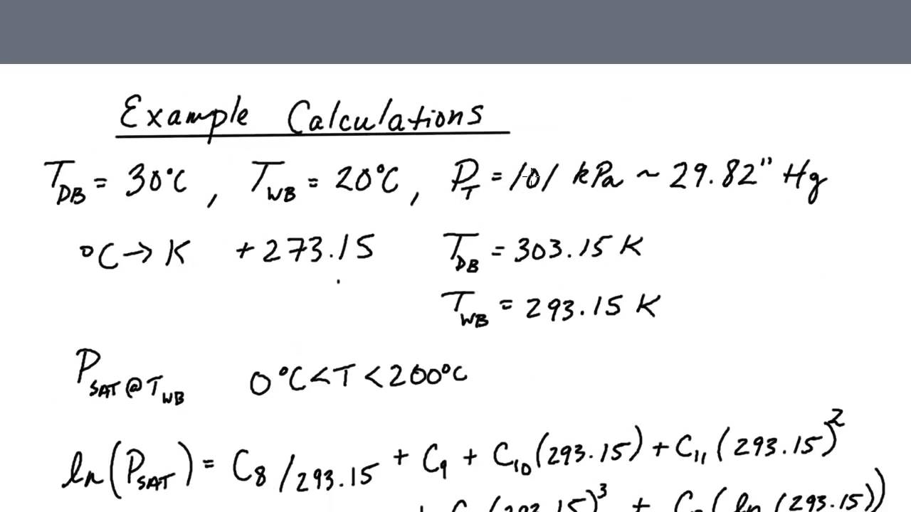 Example Psychrometric Calculations: Part 1
