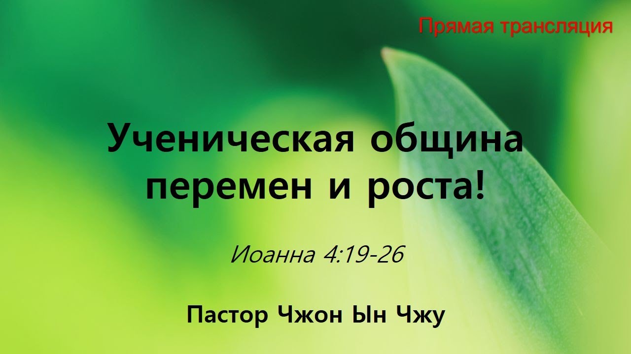 (2026.02.08) Ученическая община перемен и роста! Воскресное служение церкви «Евон» (прямой)