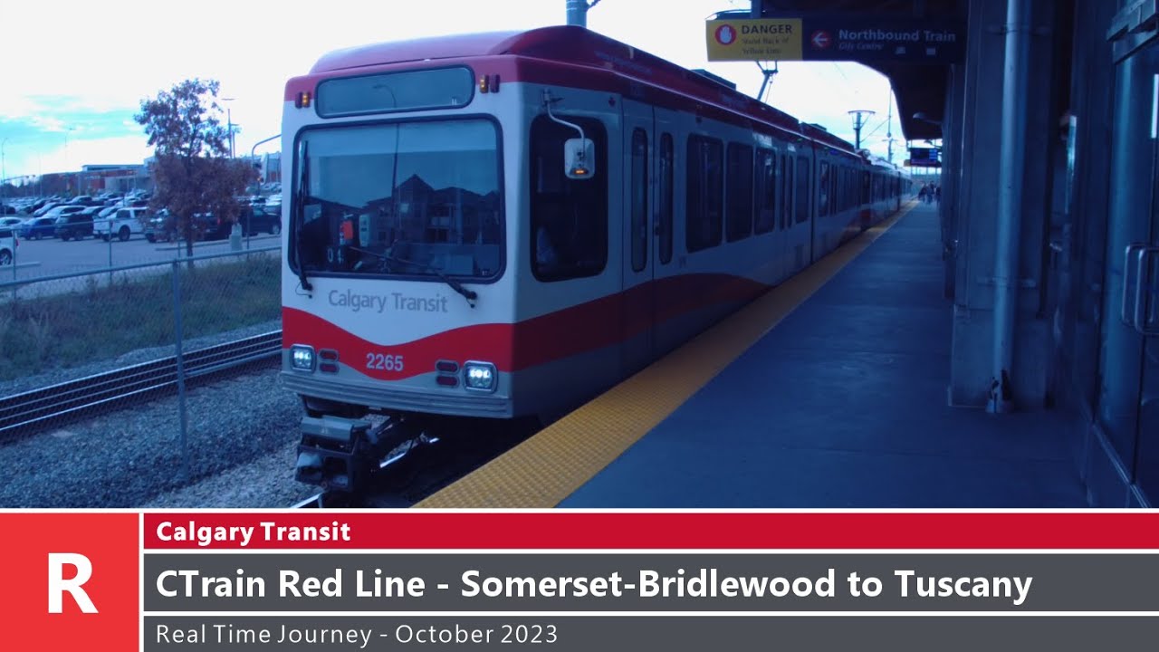 🚊 Calgary Transit - Real Time Journey - CTrain Red Line - Somerset-Bridlewood to Tuscany