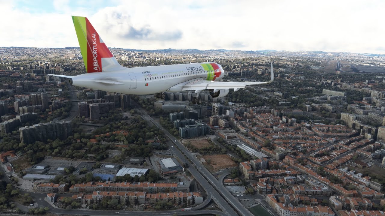 TAP Air Portugal Airbus A320neo landing in Lisbon | MSFS World Update 8 Scenery | 4K