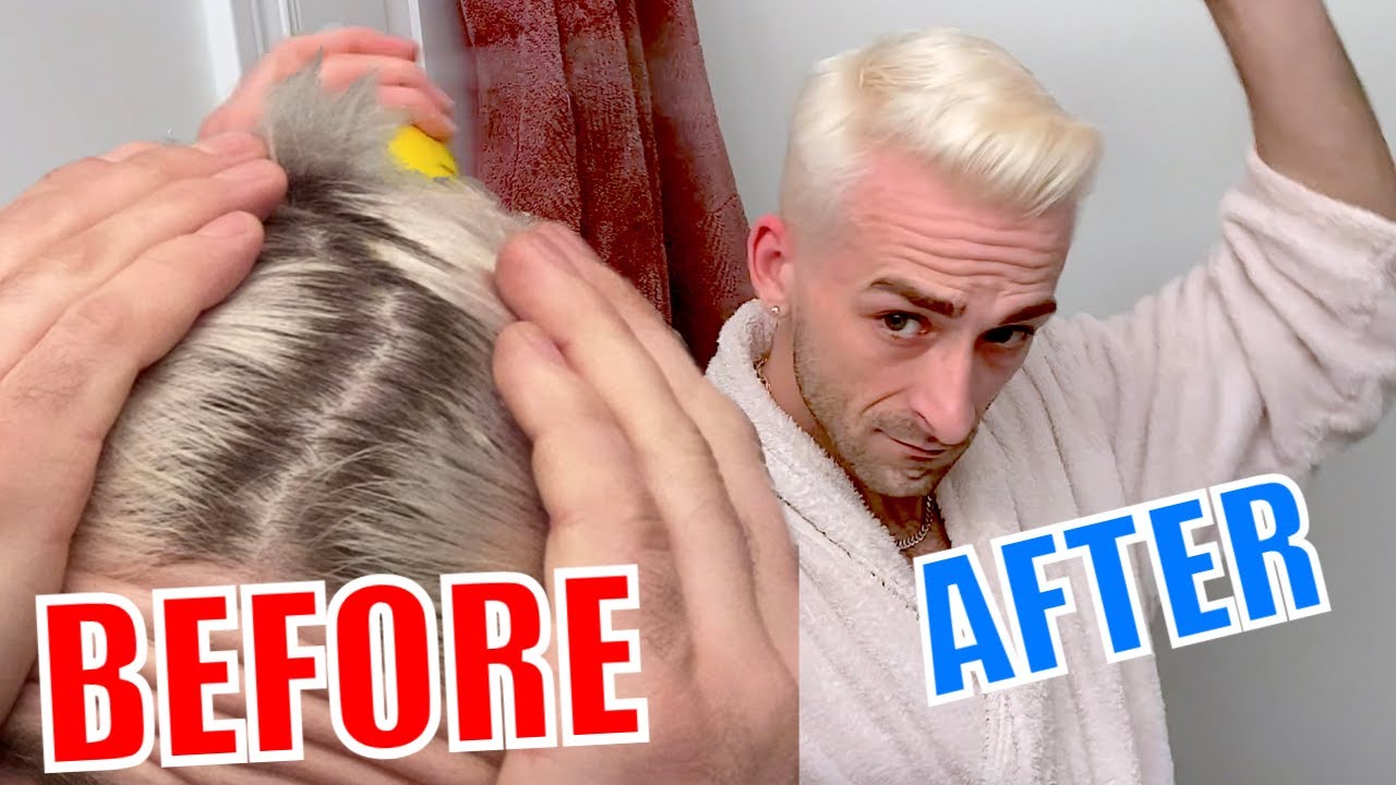 how I do a platinum root touch up on extremely short hair!