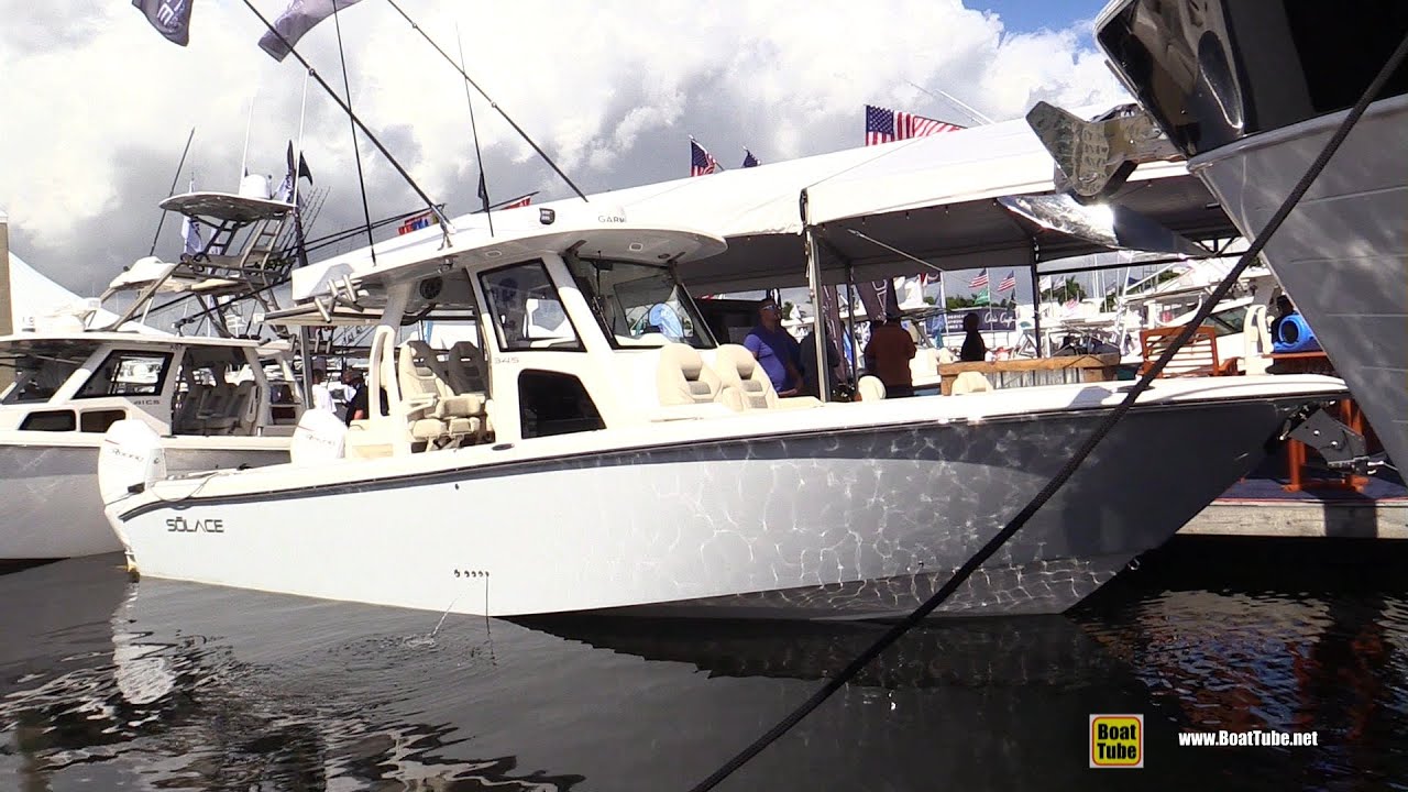 2021 Solace 345 Center Console Walkaround Tour - 2020 Fort Lauderdale Boat Show