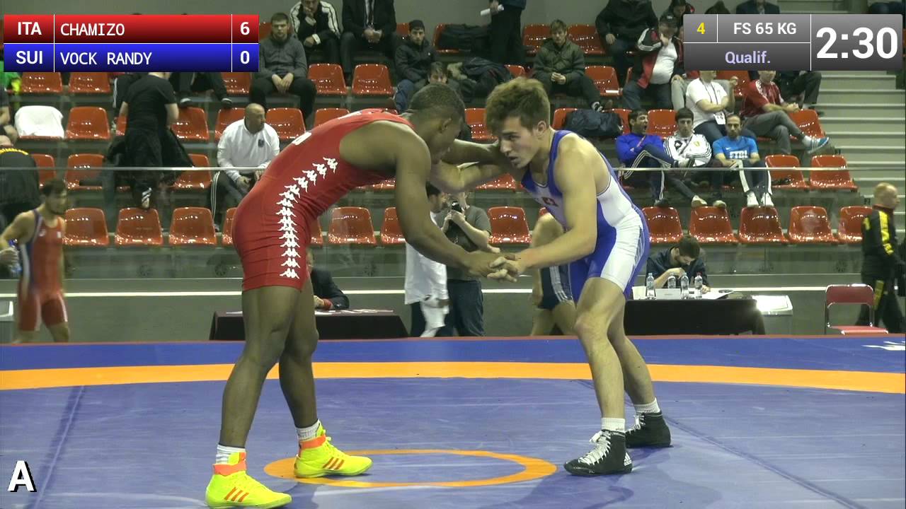 Qualification FS - 65 kg: Marquez Frank CHAMIZO (ITA) df. Randy VOCK (SUI) by TF, 10-0