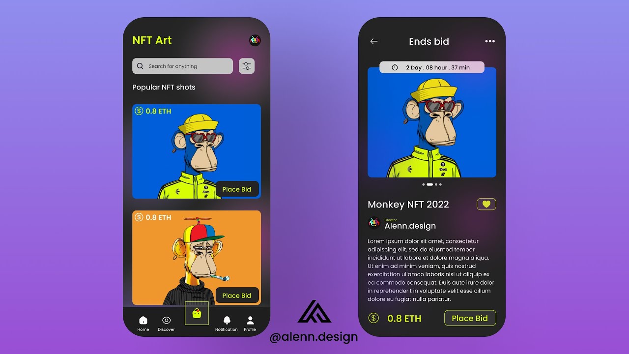NFT Art Application UI Design - Tutorial for Beginner Part 2