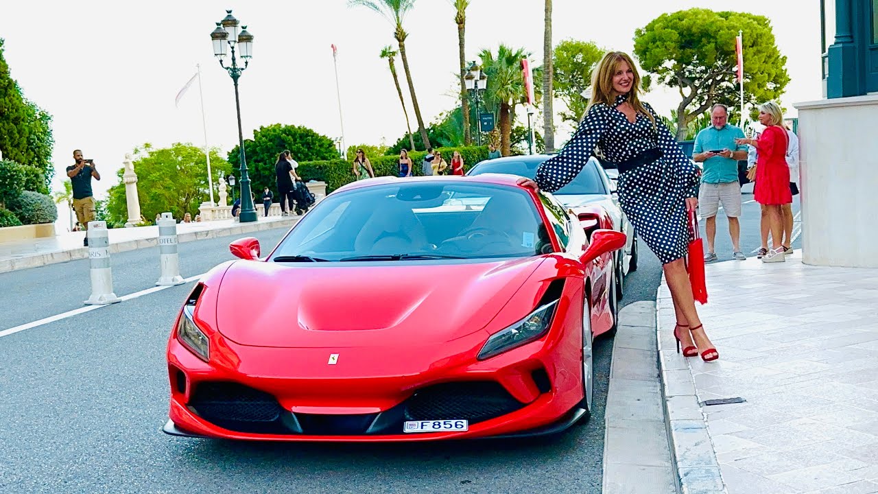 🍃MONACO AUTUMN🍂GIRL & SUPERCAR ll NORMAL DAY OCTOBER 2023#monaco#supercars #billionaires