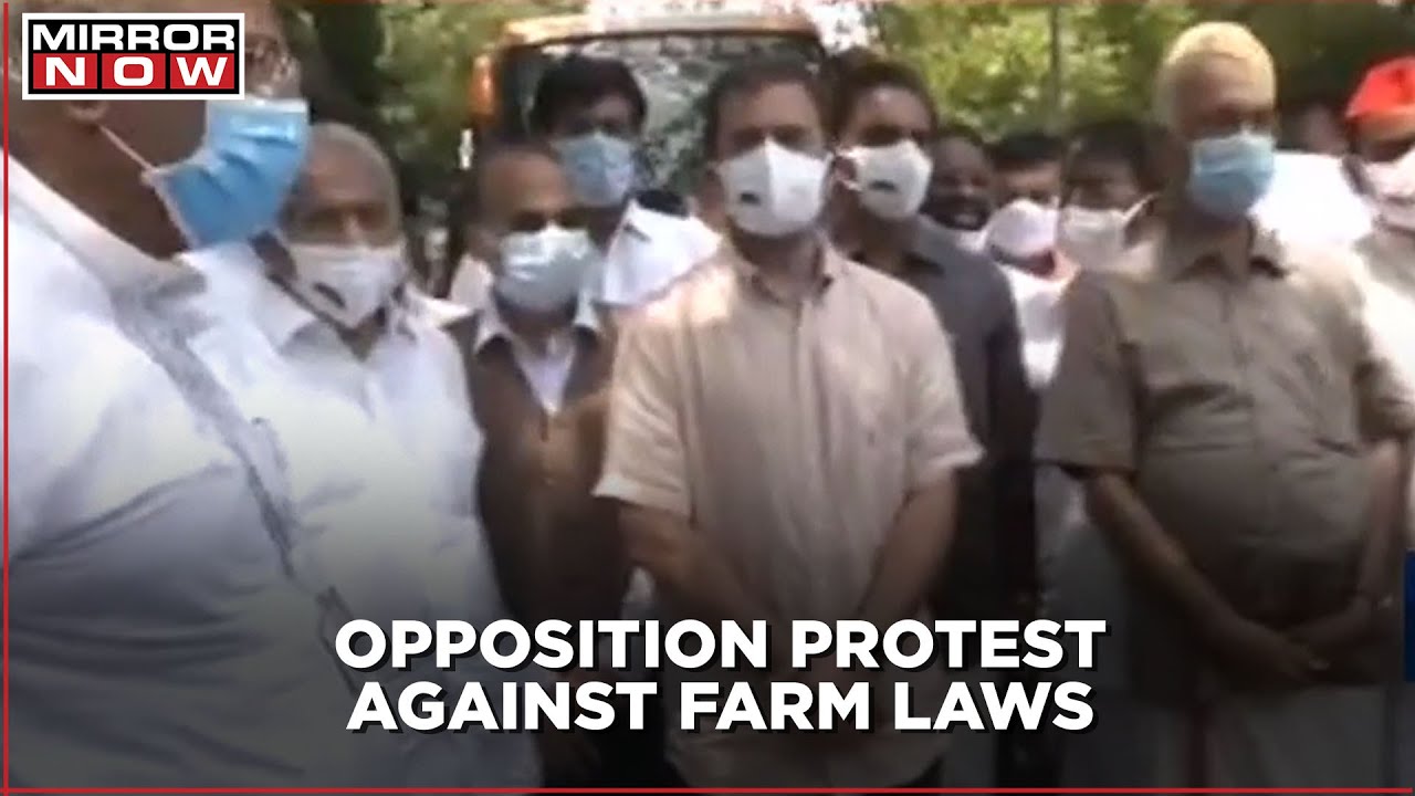 Massive Opposition protest at Delhi's Jantar Mantar against Centre's three Farm Laws
