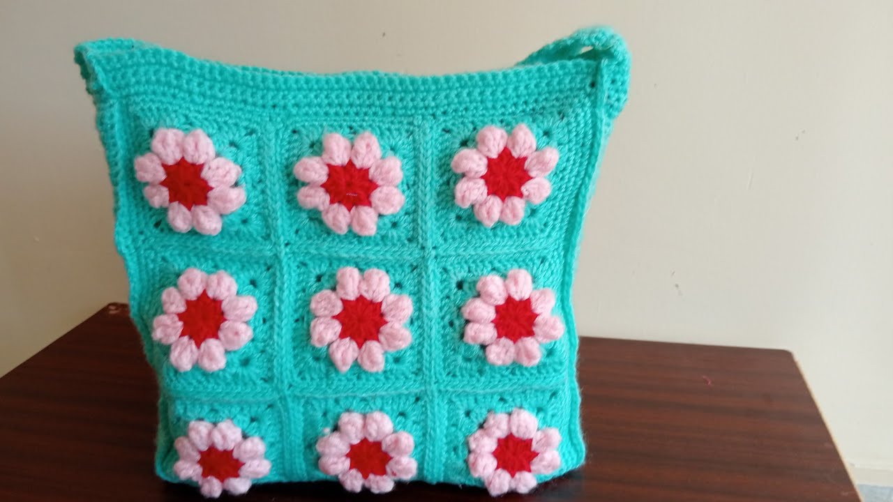 Make to easy granny square handbag full tutorial in Hindi 🌹🌹 
