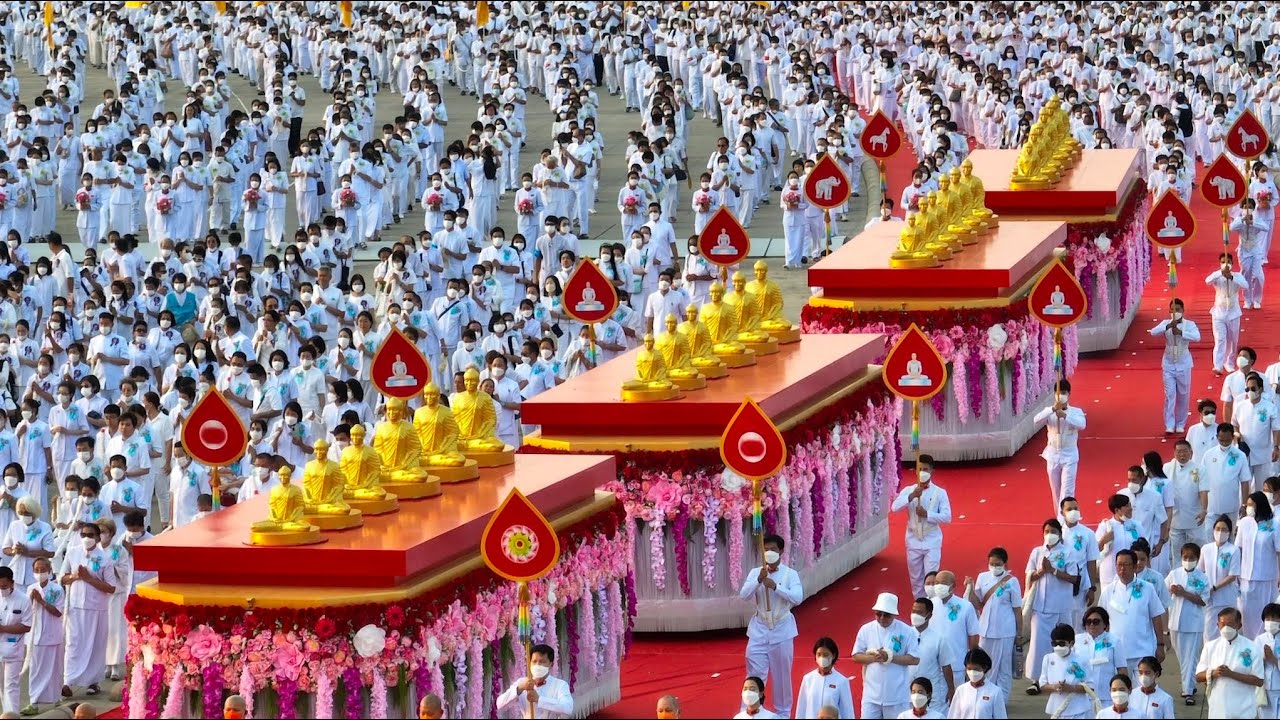 พิธีอัญเชิญองค์พระบรมพุทธเจ้า เวียนประทักษิณรอบพระมหาธรรมกายเจดีย์
