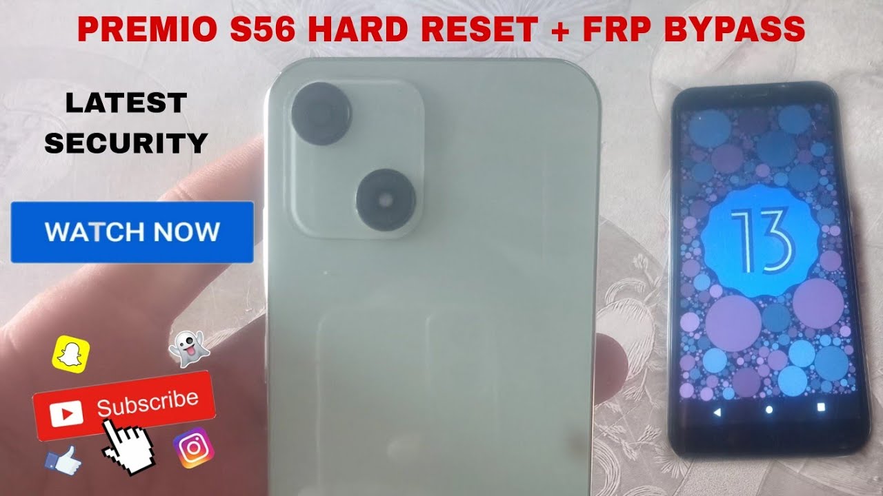 Premio S56 Frp Bypass android 13, New 2025