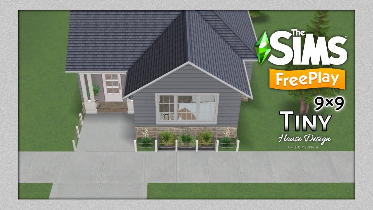 The Sims FreePlay | Tiny House Design | 9x9 Build | House Tour | Floor Plans | UniQueSiMS Designs