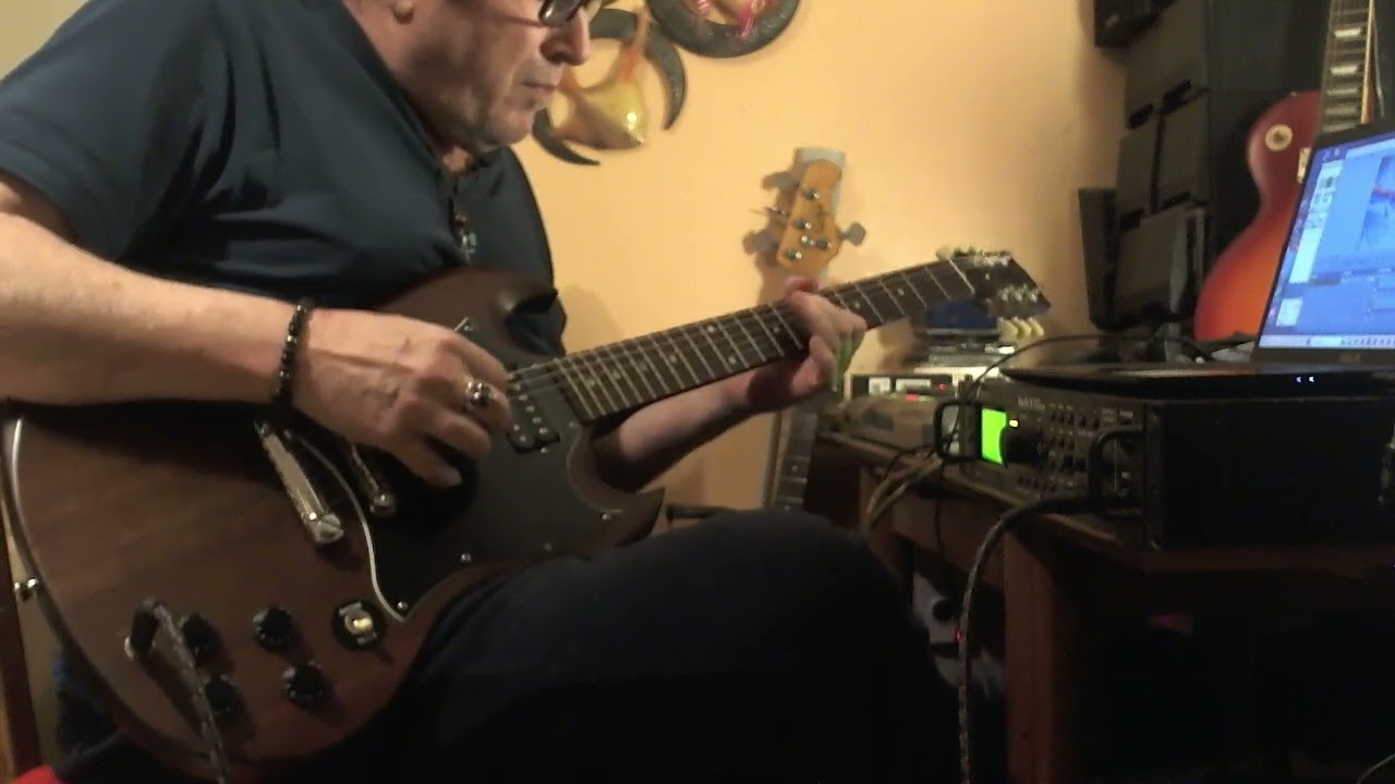 Smoky Slow Blues Jam With Gibson SG Faded into Marshall JCM 800 Axe FX2