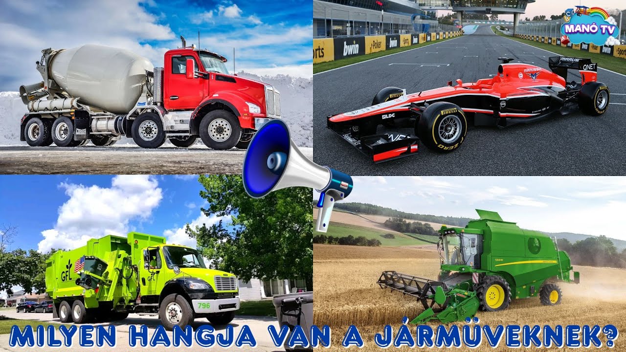 J&aacute;rművek gyerekeknek - Tal&aacute;ljuk ki egy&uuml;tt, hogy milyen hangja van a j&aacute;rműveknek
