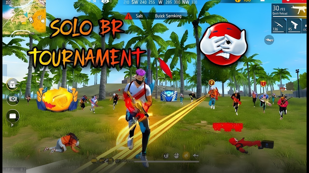 FREE FIRE SOLO TOURNAMENT 🥶 | FULL MATCH GAMEPLAY | CRAZY BATTLE 🔥