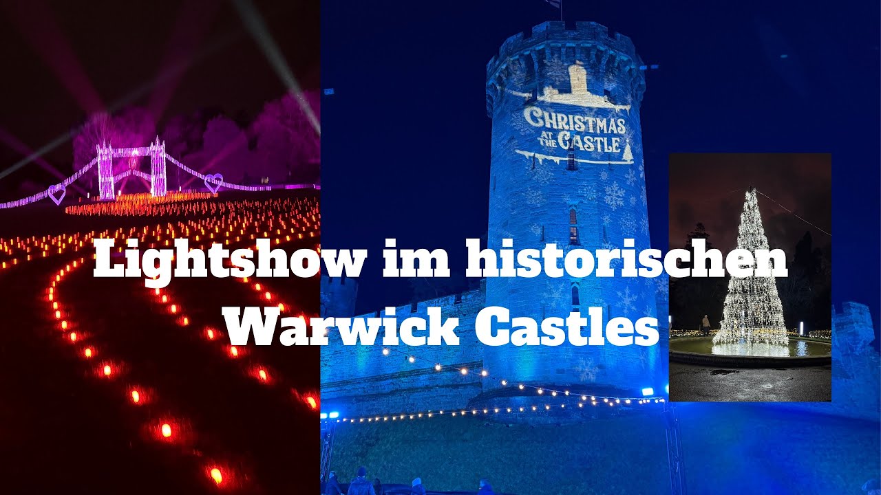 Unglaubliche Lightshow im historischen Warwick Castle 🇬🇧✨⭐️🎄#warwickcastle#lightshow#christmaslights