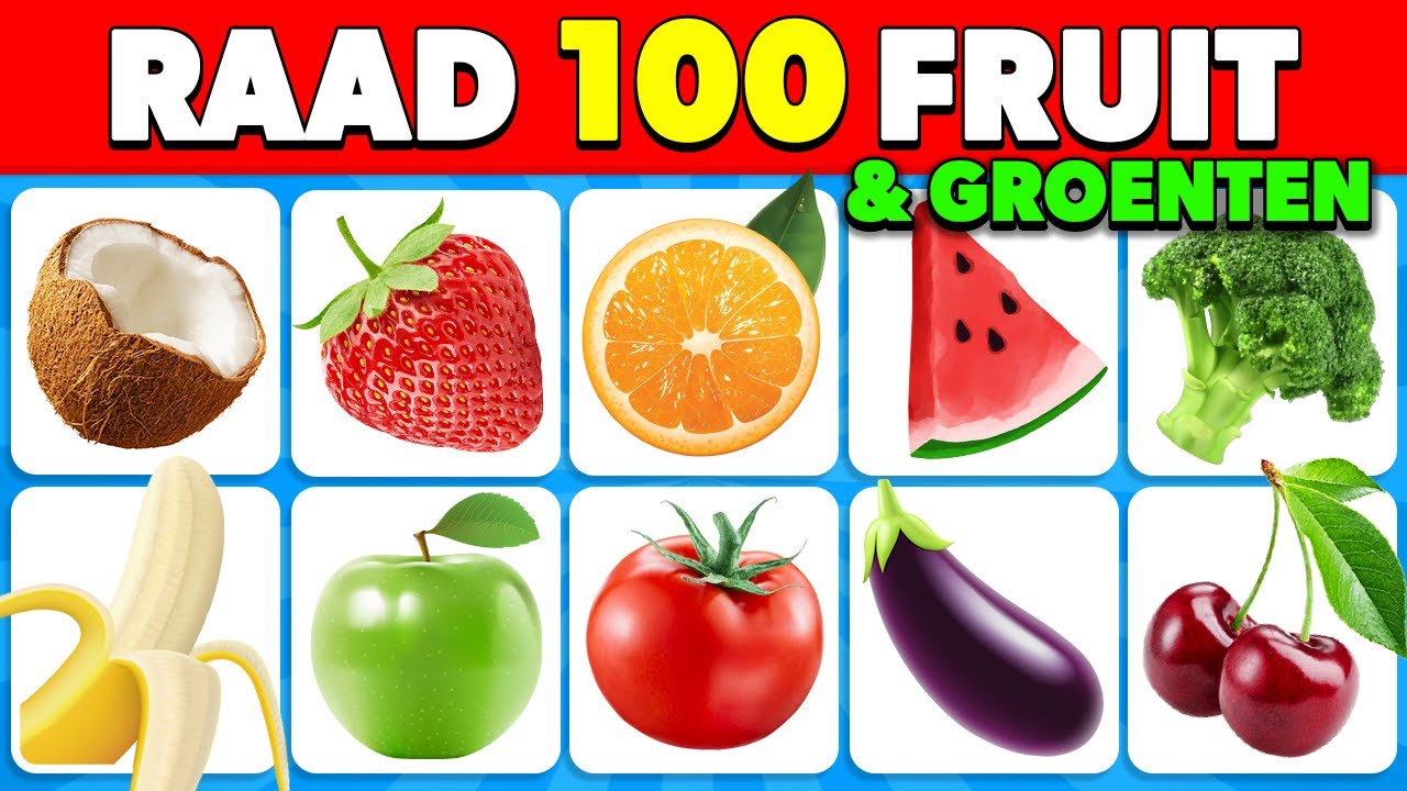 Raad 100 Groenten en Fruit in 3 Seconden 🍎🥑🍍 | VAN MAKKELIJK tot ONMOGELIJK