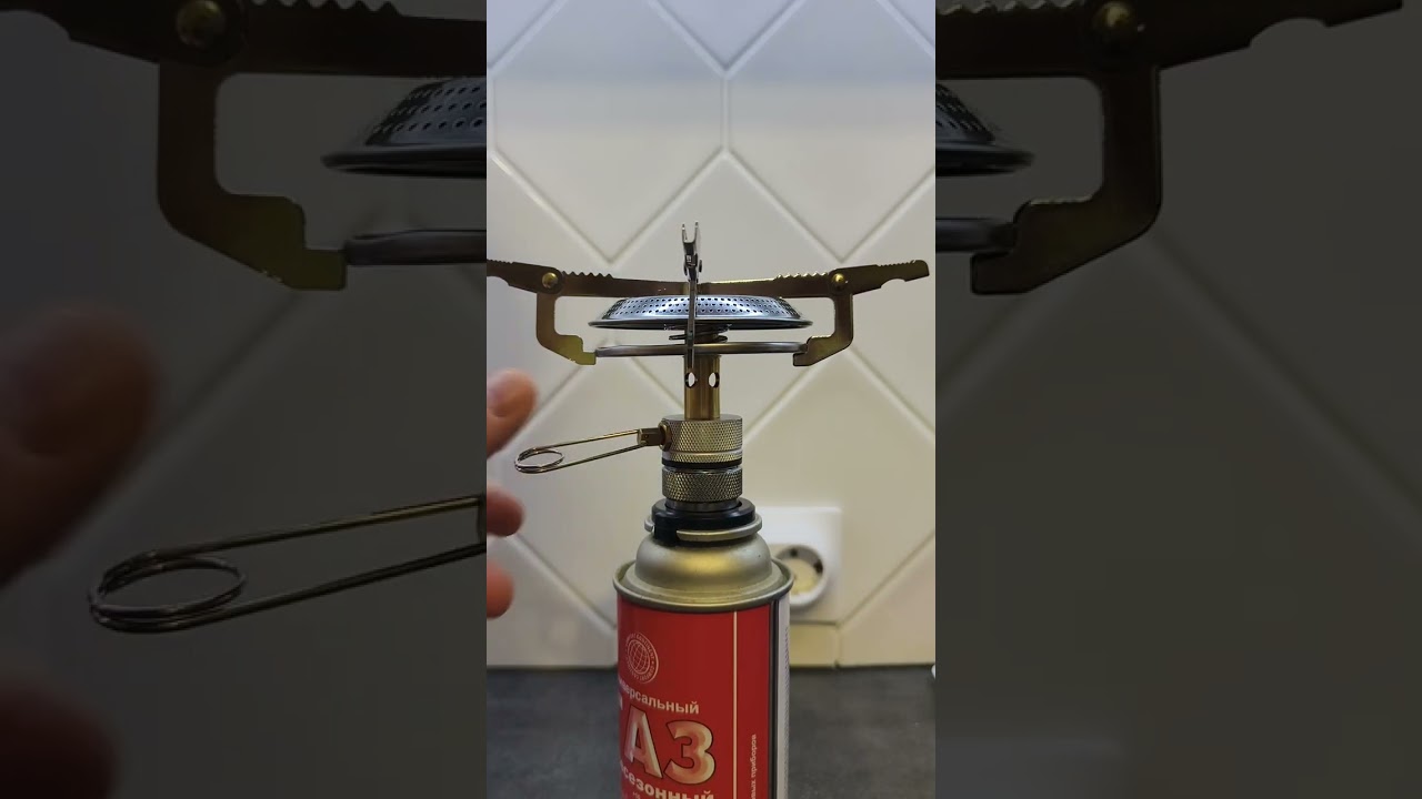 Широкая газовая горелка для сковородки из Китая. Для охоты, рыбалки, туризма. 
